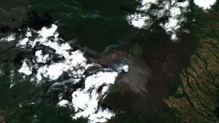 Satellite imagery of Kanlaon volcano